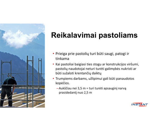 Darbo ant pastolių kursai 3